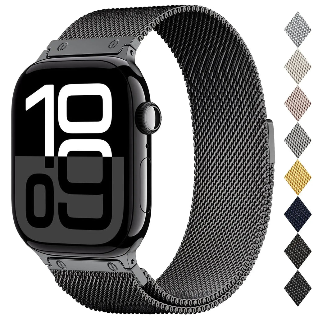 Milanese Mesh Loop for Apple Watch band 49mm 46mm 45mm 44mm 42mm Stainless Steel metal band for Apple Watch Series 10 9 8 7 Ultra 2