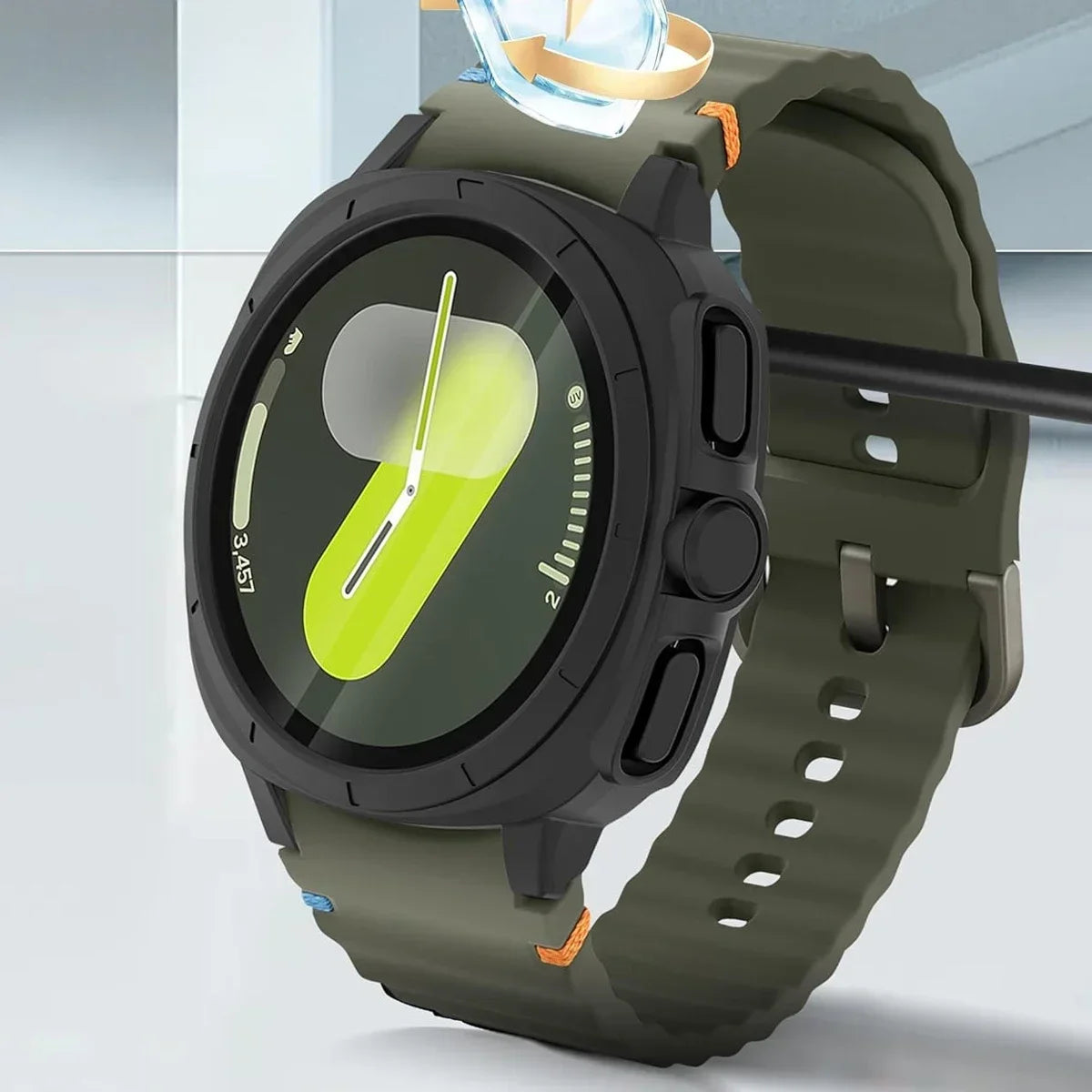 Case+Strap for Samsung Galaxy Watch 7 40mm 44mm Appearance Upgrade Ultra 47mm for Galaxy Watch 7 Sports silicone Bracelet