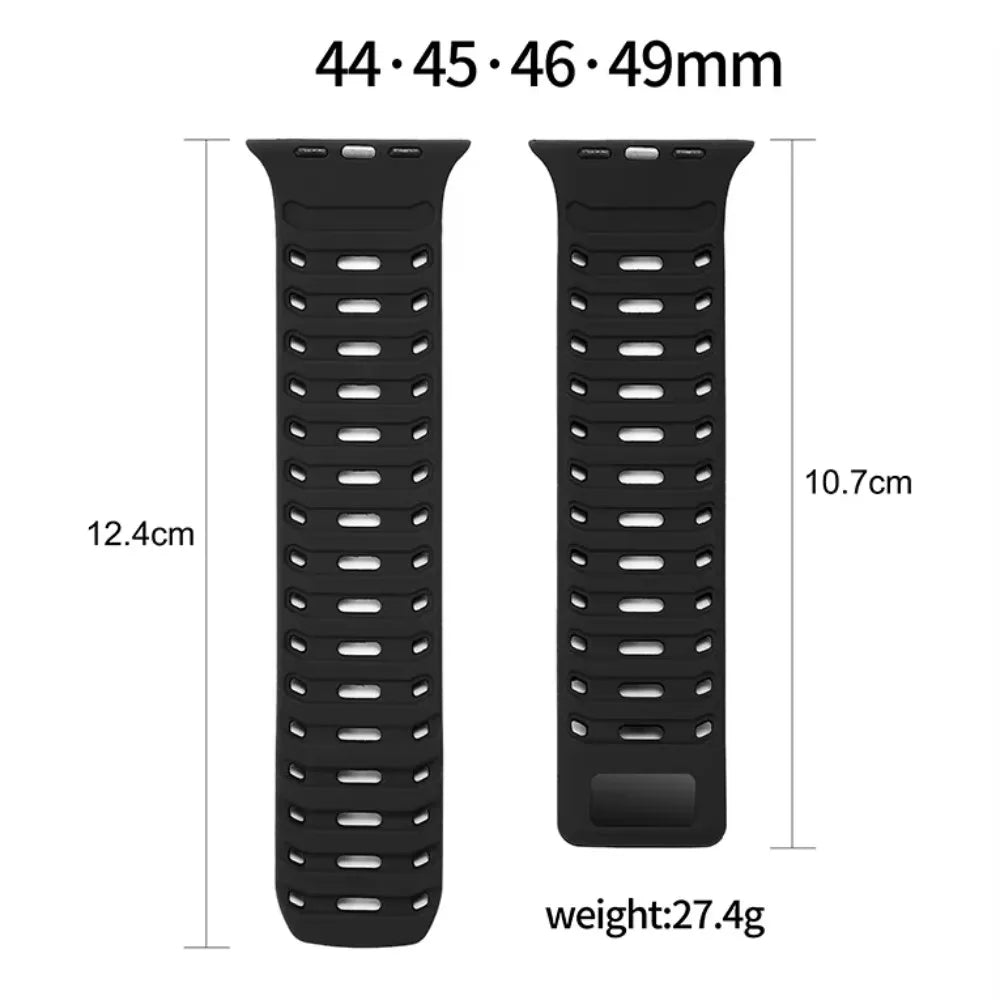 Magnetic Silicone band for Apple Watch Ultra 3 2 1 49mm Series 11 10 46mm Sport watch band Apple Watch 9 8 7 6 5 SE 3 45mm 44mm Band