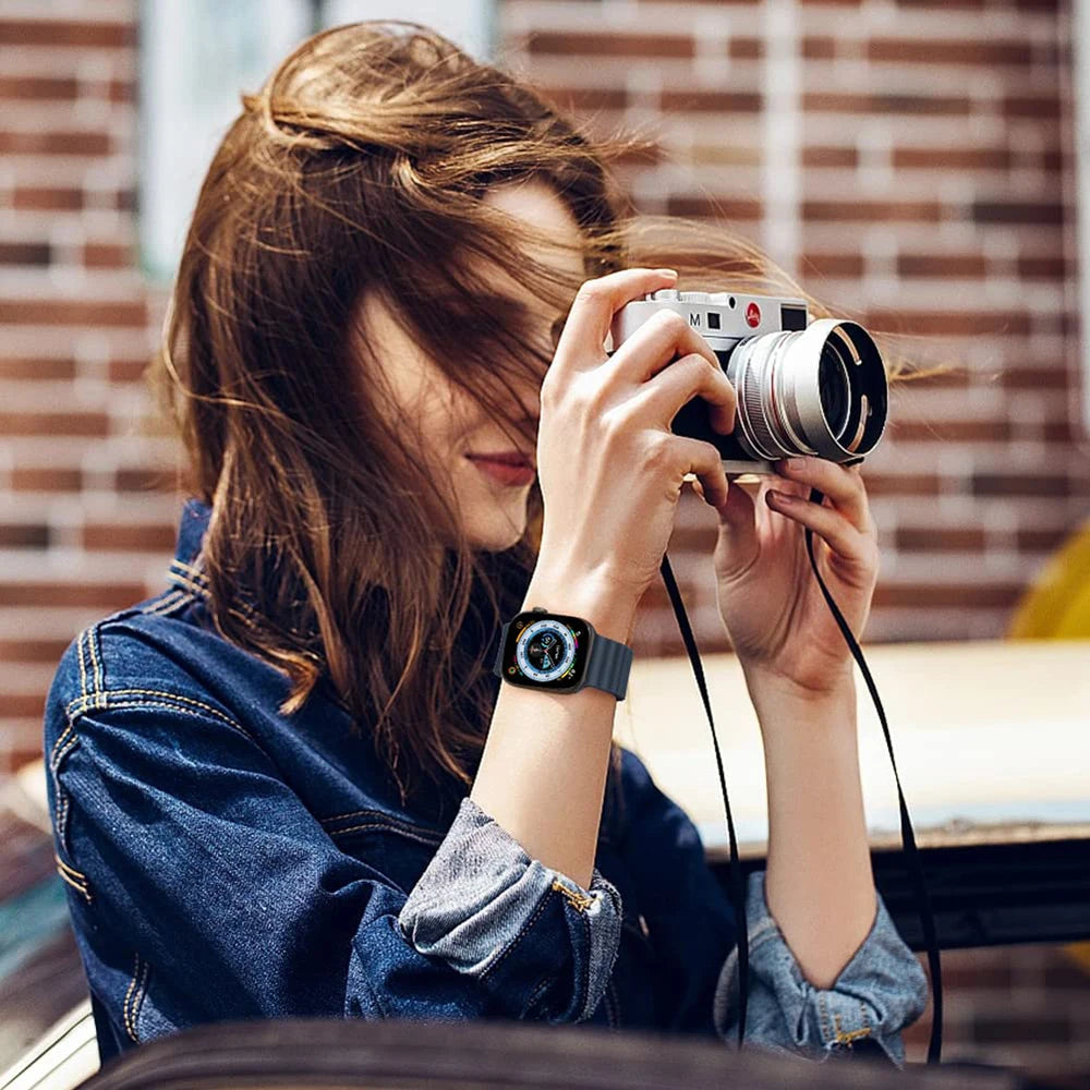 Ocean band for Apple Watch Ultra 2 49mm 44mm 45mm 42mm 38mm 40mm 41mm silicone band correa Apple Watch Series 9 8 7 SE 6 5 4 3 band