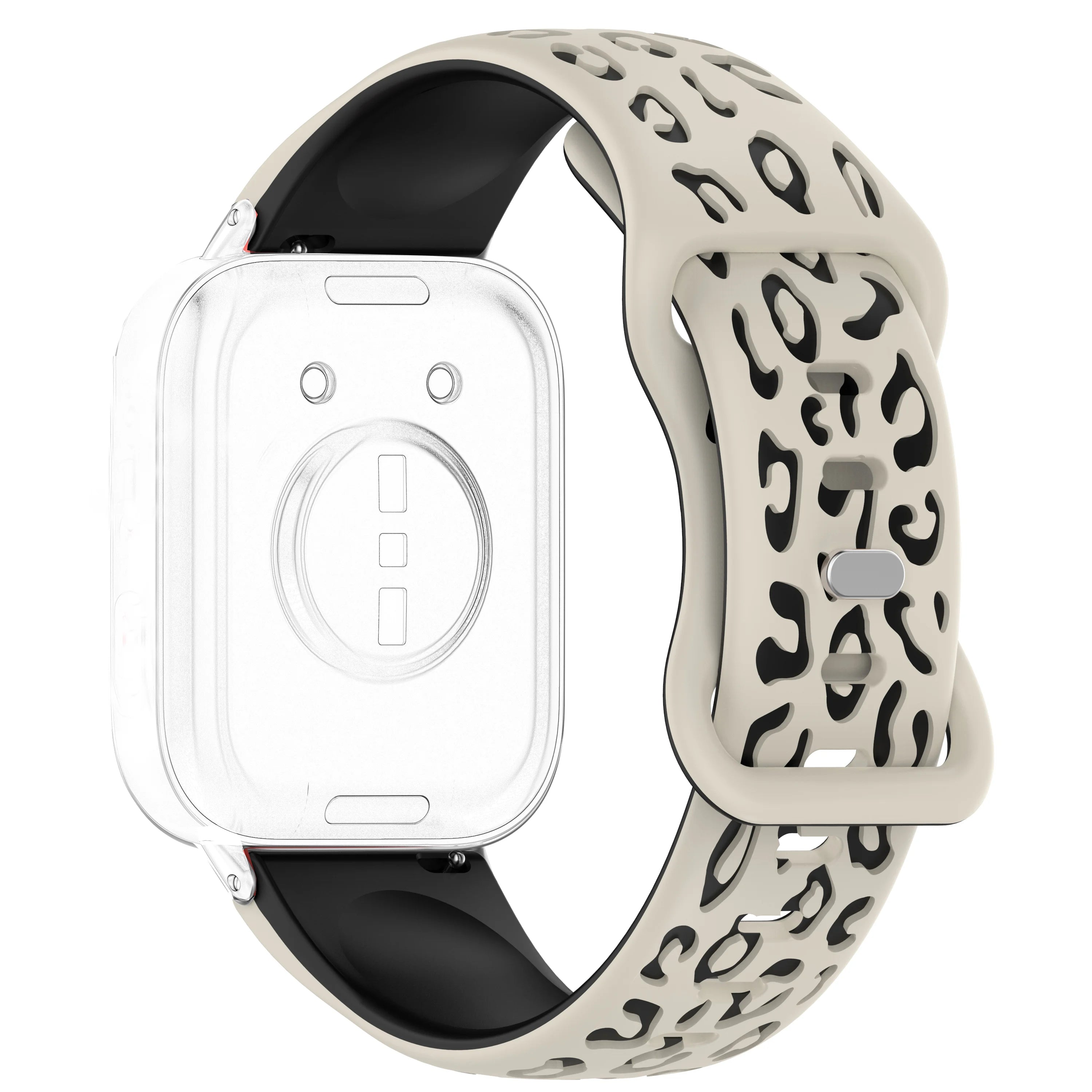 Silicone Leopard Engraved Watch Band, Soft Breathable Sport Strap, 18/20/22MM Compatible with Amazfit GTR, Huawei,Samsung
