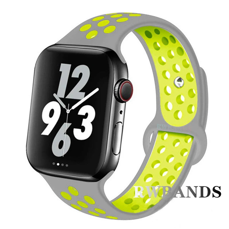 Sport band for Apple Watch band 46mm 44mm 40mm 42mm 38mm 41mm 45mm Breathable band Apple Watch Series 10 9 8 7 6 SE 5 3 Ultra 2 49mm