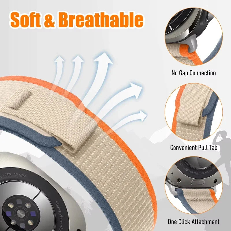 No Gap Official Trail Loop Strap for Samsung Galaxy Watch 8 Ultra 47mm Nylon Band Bracelet Wristband For Galaxy Watch Ultra 47mm
