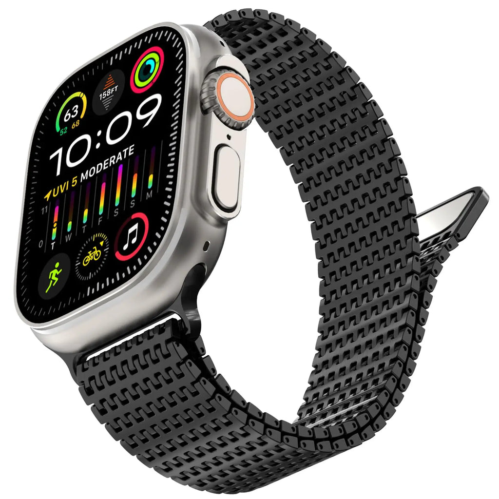 Magnetic Stainless Steel band for Apple Watch band 45mm 44mm 49mm 42mm metal belt band Apple Watch Series 9 8 7 6 3 5 SE Ultra 2