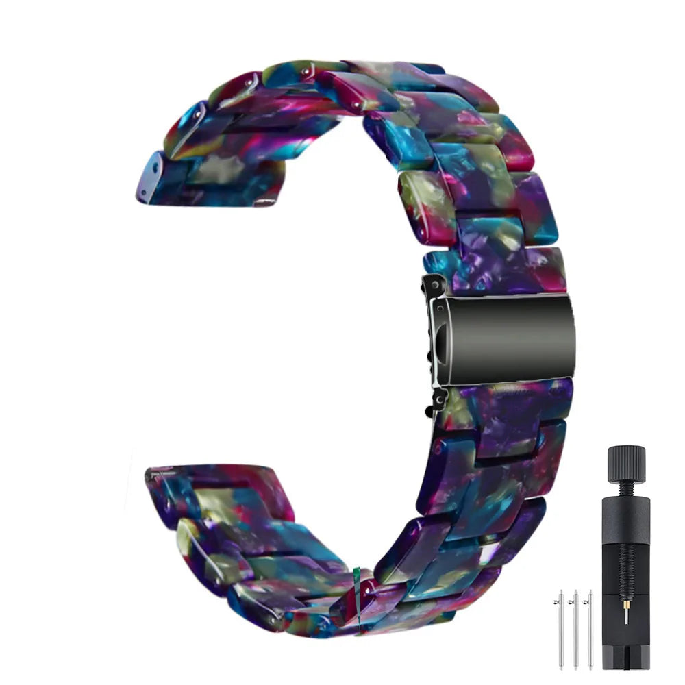 20mm Resin Band Loop For Samsung Galaxy Active 2 40 44mm Bracelet Strap Correa For Watch 3 41mm 4 5 6 7 Classic 42mm 46mm