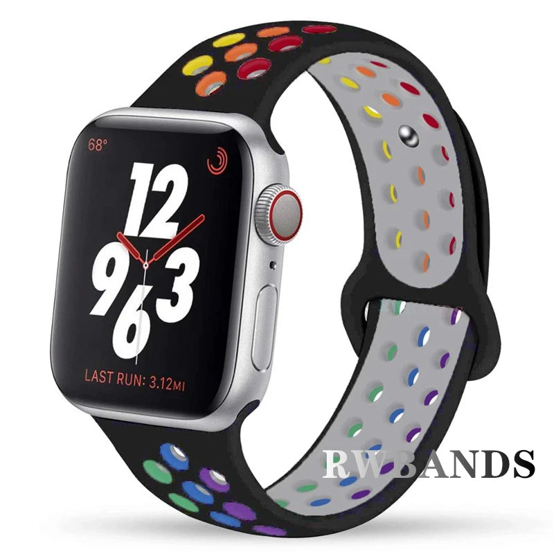 Sport band for Apple Watch band 46mm 44mm 40mm 42mm 38mm 41mm 45mm Breathable band Apple Watch Series 10 9 8 7 6 SE 5 3 Ultra 2 49mm
