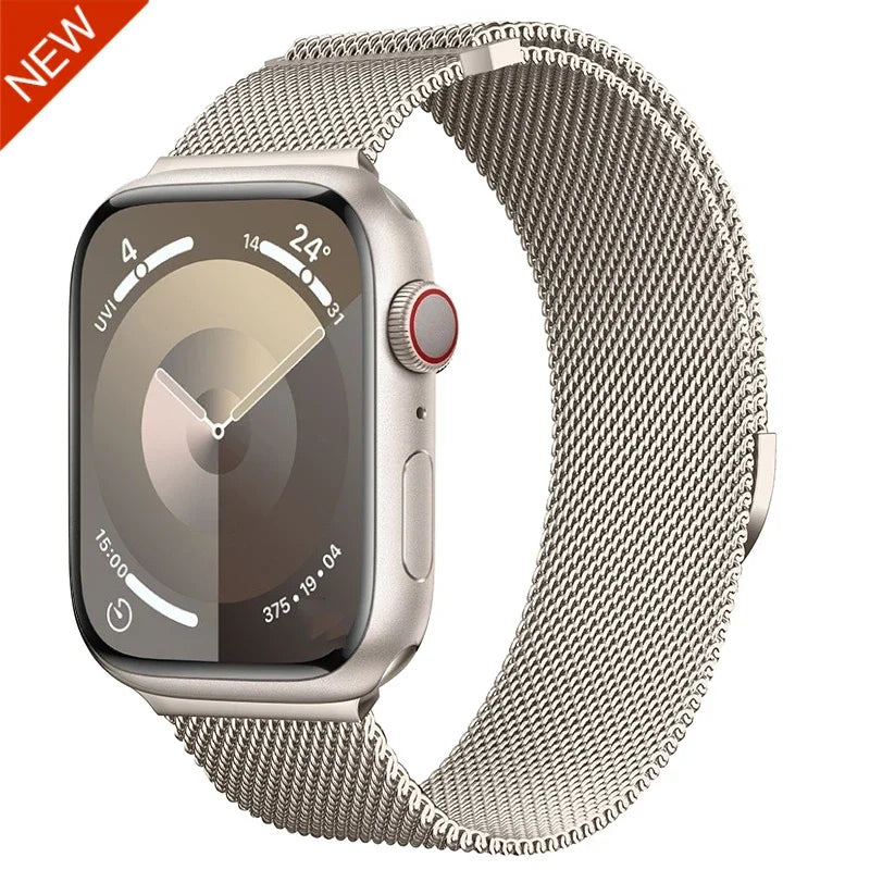 Magnetic Milanese band For Apple Watch 11 10 9 8 7 46mm 42mm 45mm 41mm Ultra 3 2 49mm band Apple Watch 6 5 4 SE3 44mm 40mm Band