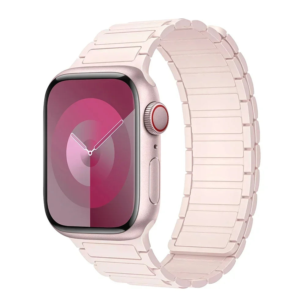 Magnetic Loop For Apple Watch band 44mm 40mm 49mm 45mm 41mm 38mm Silicone band Apple Watch Series 9 8 7 6 5 4 3 SE Ultra 2 band