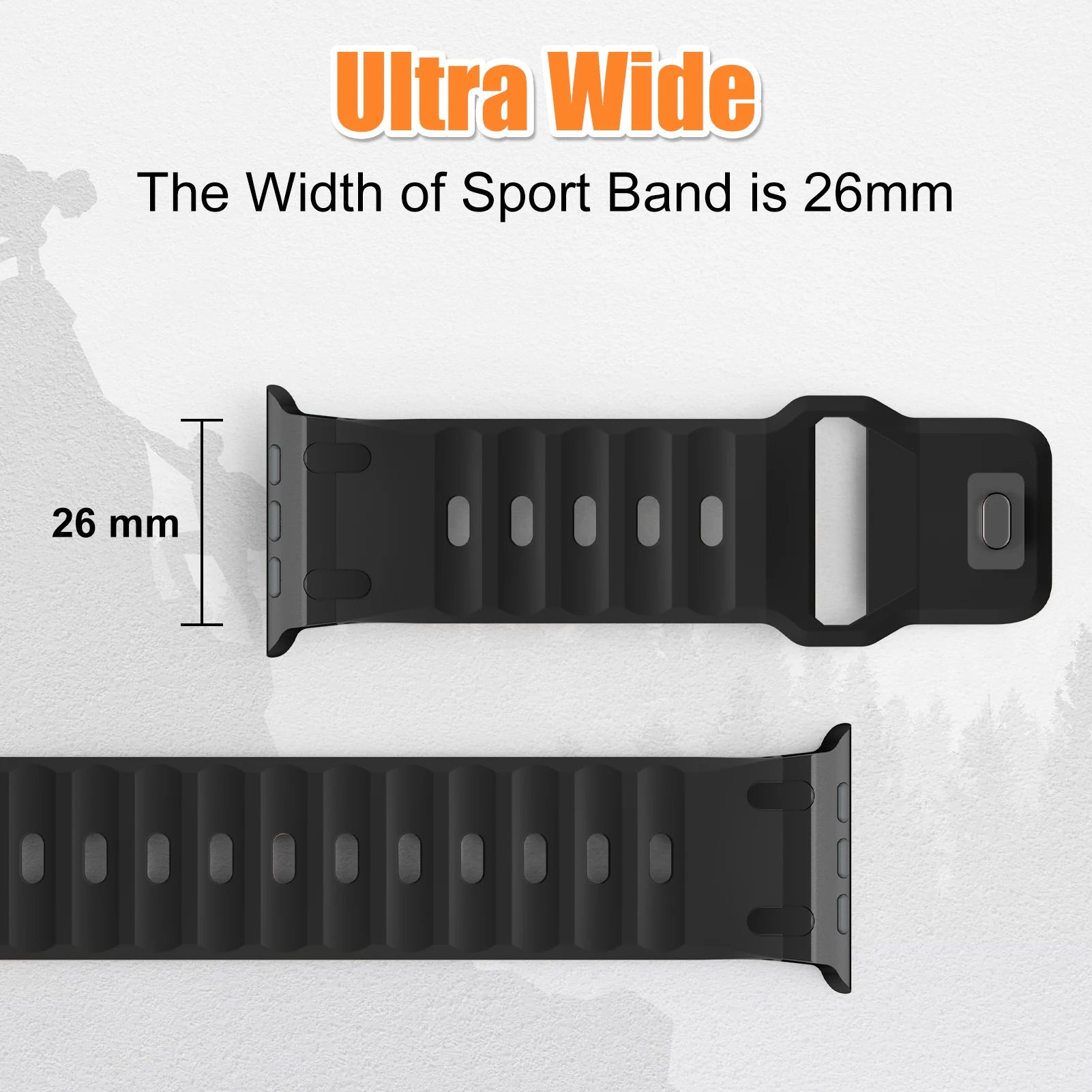 Sport Silicone band for Apple Watch Ultra 2 band 49mm Stainless Steel correa band Apple Watch Series 9 8 7 SE 10 45mm 44mm 46mm