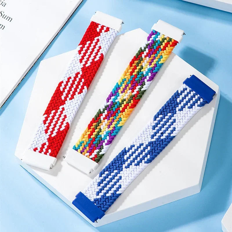 Braided solo loop for Samsung Galaxy Watch 7 44mm 40mm Strap correa Bracelet Galaxy Watch 4 6 Classic 5 pro 45MM 20MM 22MM band