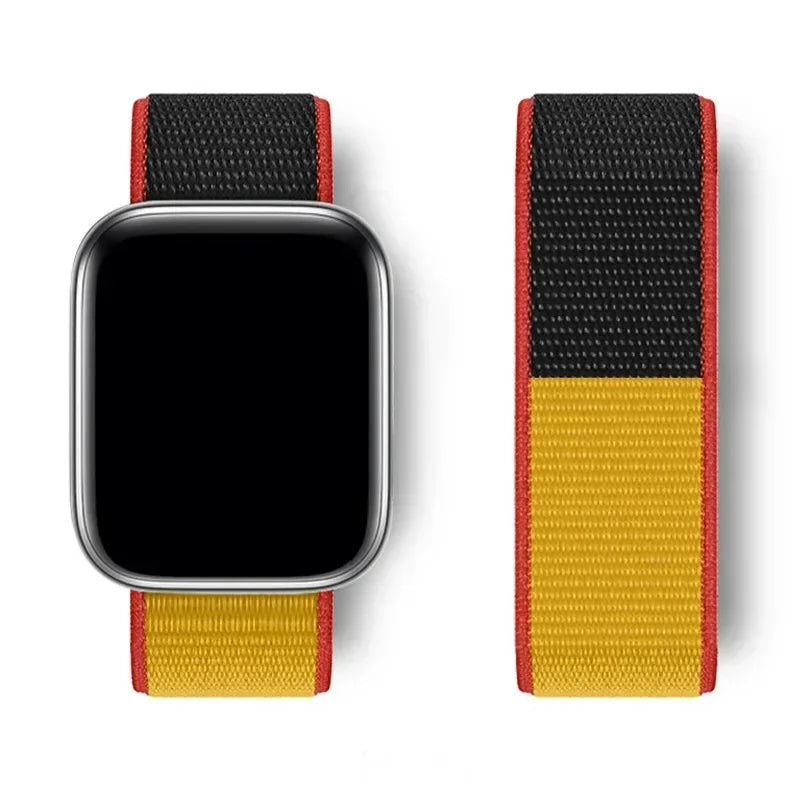 Nylon Loop for Apple Watch band 44mm 40mm 45mm 41mm 38mm 42mm 46mm band Apple Watch Series Ultra 2 49mm 10 9 8 7 6 SE 5 4 band