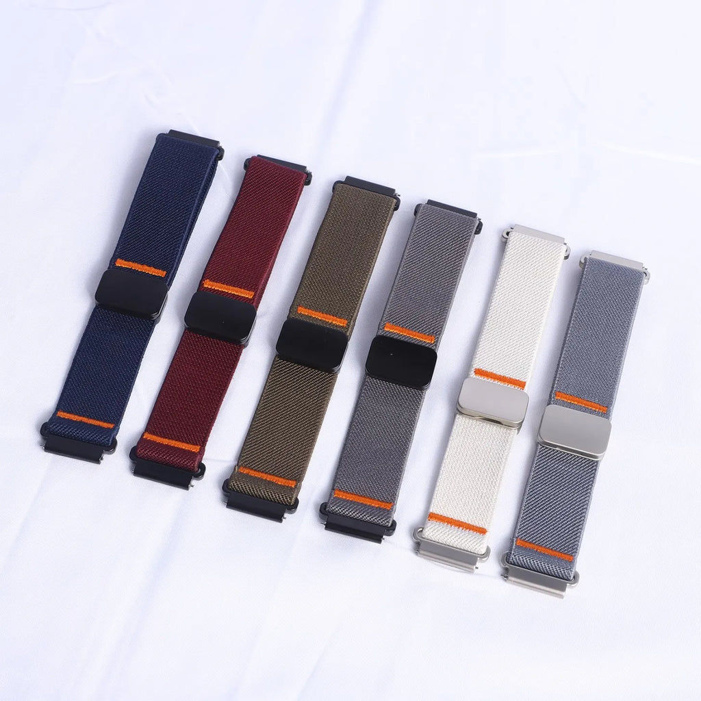 20mm 22mm Universal Watch straps For Amazfit GTR 3/gtr 4/gtr 2/gts 4/Bip 6 Nylon Magnetic Bracelet Amazfit active 2/cheetah band