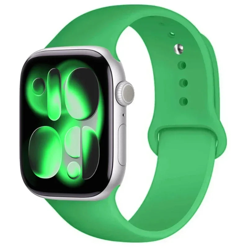 For Apple Watch band 46mm 42mm 45mm 44mm 40mm Silicone sport band Apple Watch Series 11 10 8 7 6 5 4 SE 9 Ultra 3 2 49mm band