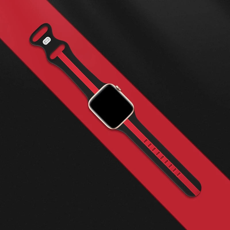 band for Apple Watch band 49mm 44mm 45mm 41mm 40mm 42mm 38mm Silicone Sport band Apple Watch serie 8 7 SE 6 5 4 3 2 1 Ultra 49mm