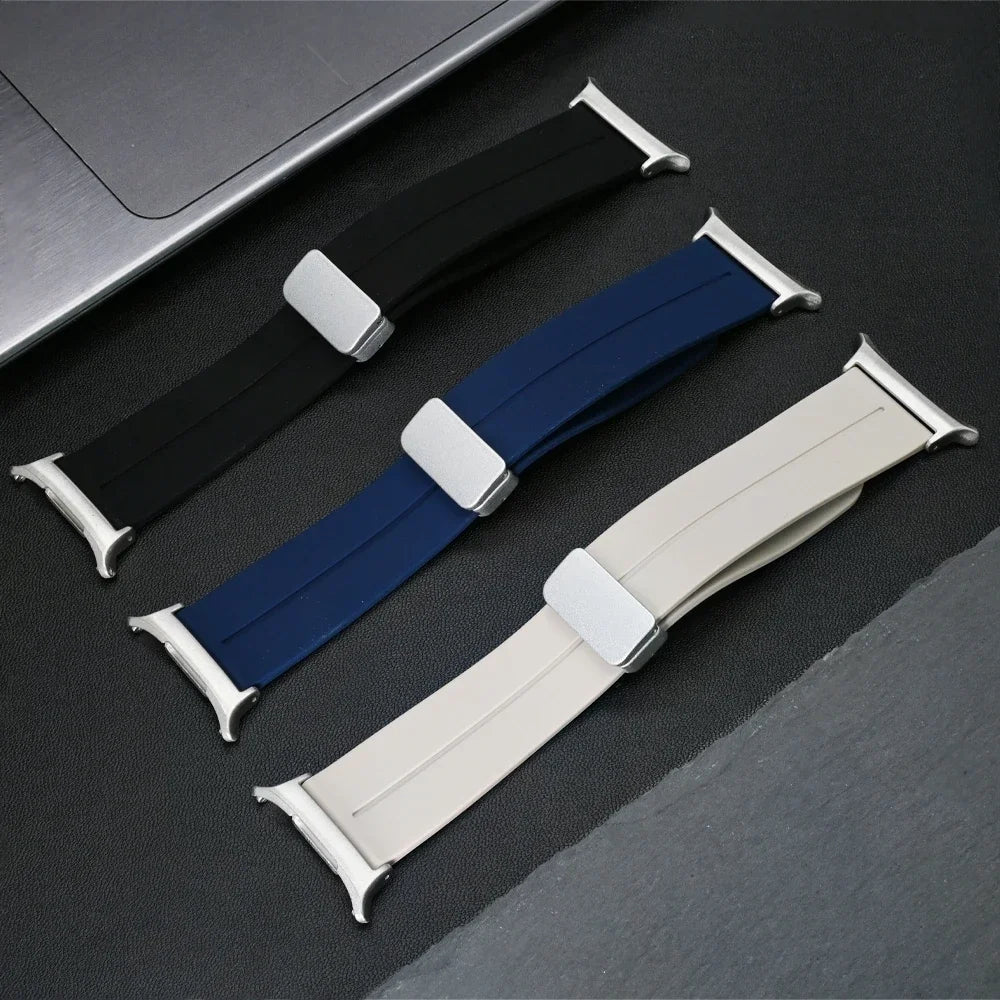 Soft Silicone Band for Samsung Galaxy Watch 8 40mm 44mm Magnetic Watchband for Galaxy Watch8 Classic 46mm Ultra 2025 Accessories
