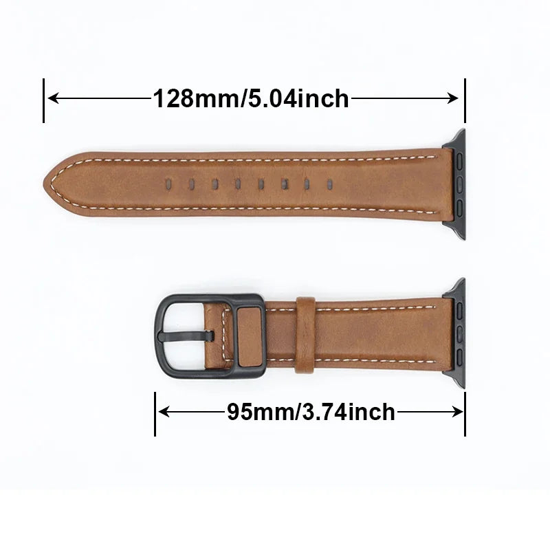 PU Leather band For Apple Watch band 44mm 45mm 41mm 40mm 42mm 46mm correa band Apple Watch Series 4 5 6 SE 7 8 9 10 Ultra 2 49mm
