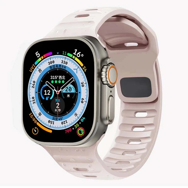 Sport band For Apple Watch band 44mm 45mm 49mm 42mm 40mm 41mm Silicone correa band Apple Watch Series 9 8 7 6 5 4 3 SE Ultra 2
