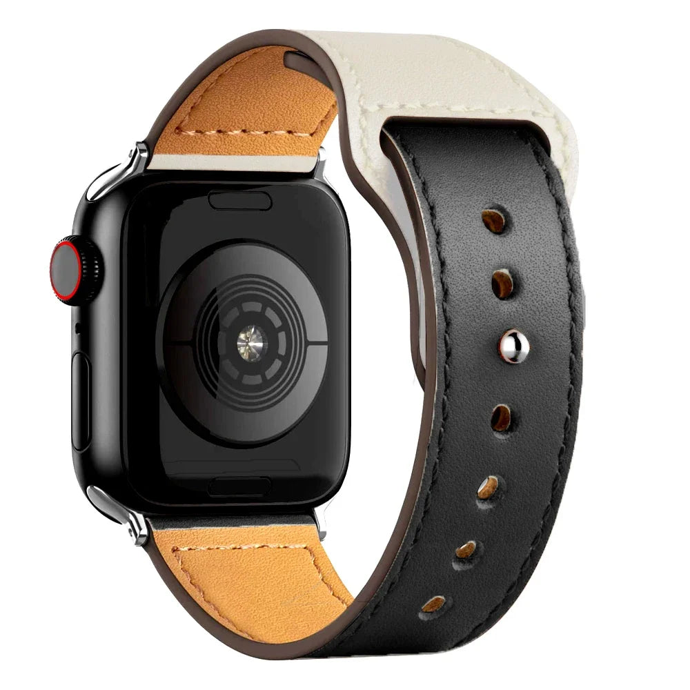 Leather band For Apple Watch Ultra 2 49mm 44mm 40mm 41mm 45mm 38mm 42mm wrist band for Apple Watch Series 9 8 7 3 4 5 6 se