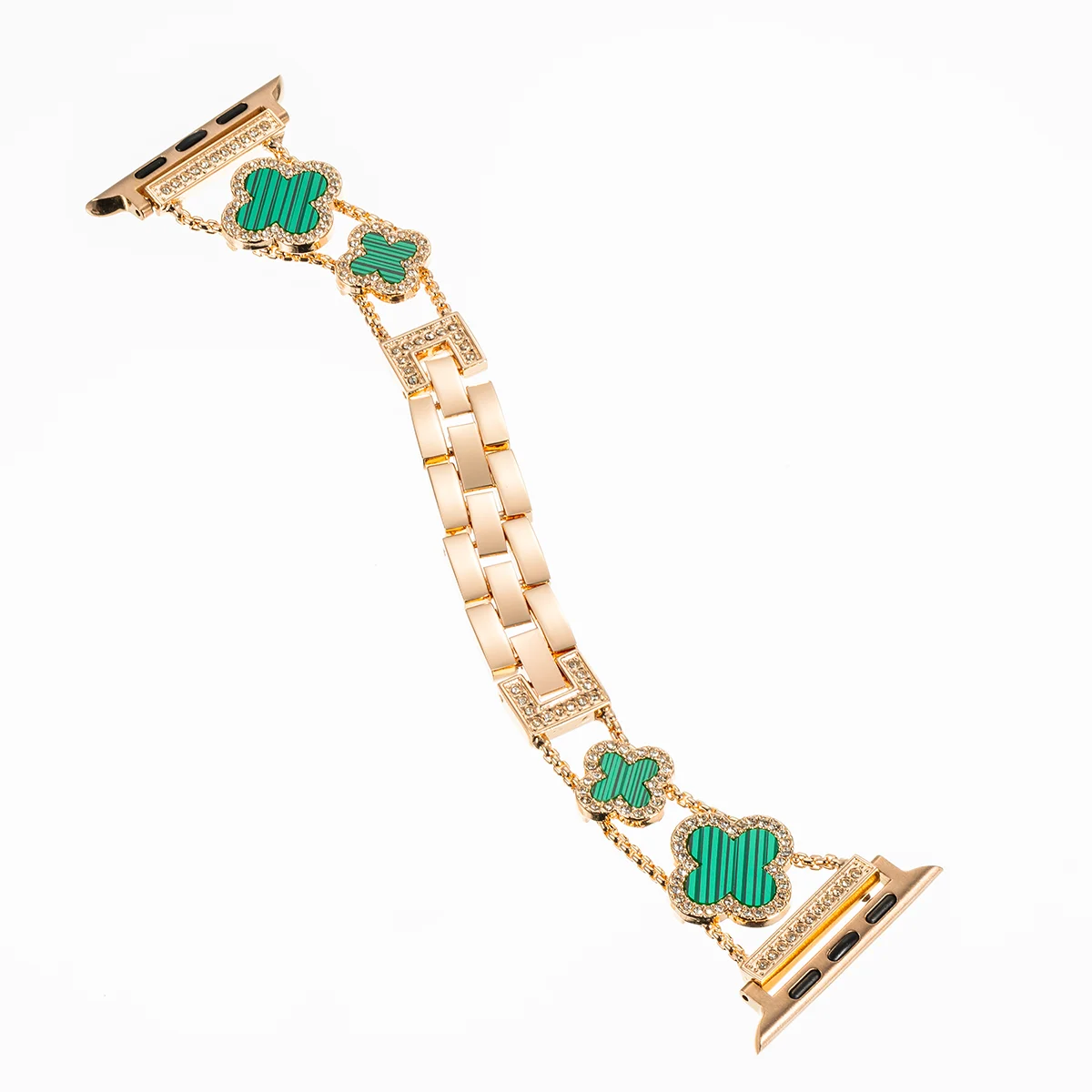 Diamond Four leaf Clover metal band for Apple Watch Ultra 2 49mm 46mm 44mm 42mm 41mm 40mm 38mm band for Apple Watch Series 10 9 8 7 SE 6 ban