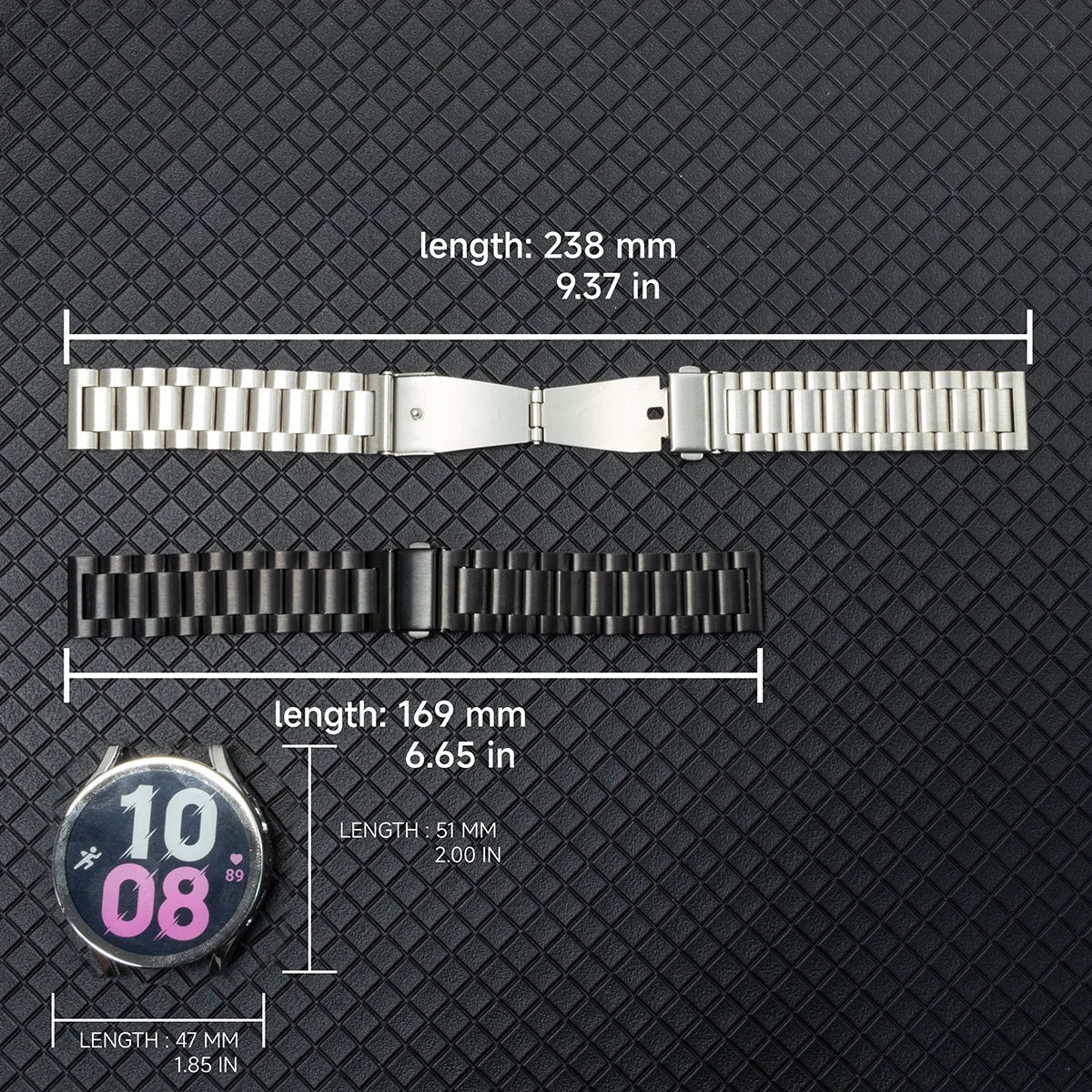 Band+Case for Samsung Galaxy Watch 7 6 5 4 44mm 40mm Stainless Steel Bracelet TPU Cover Watch 6/4Classic 43/47mm 46mm 42mm Strap