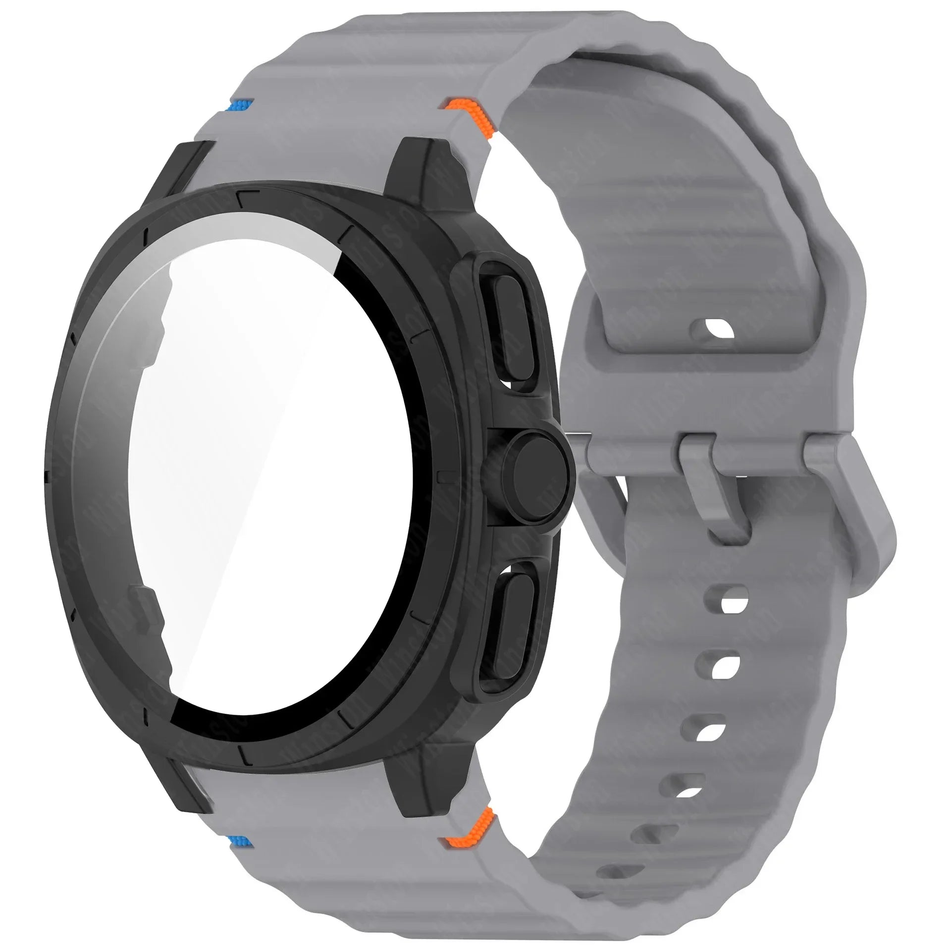 Case+Strap for Samsung Galaxy Watch 7 40mm 44mm Appearance Upgrade Ultra 47mm for Galaxy Watch 7 Sports silicone Bracelet