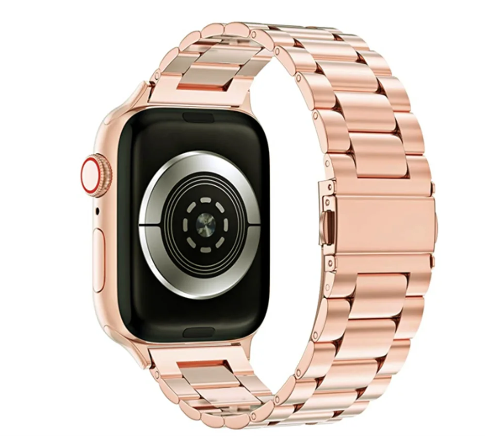 Luxury Stainless Steel band for Apple Watch Ultra 49mm 45mm 44mm 42mm Women Slim band for Apple Watch SE 9 8 7 6 5 3 Correa 41mm 40mm