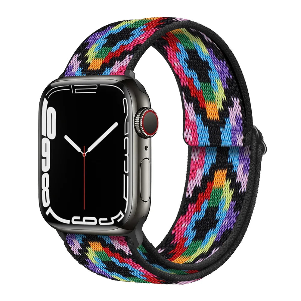 Nylon Loop band for Apple Watch band 45mm 44mm 42mm 40mm 41mm 46mm band Apple Watch Series 11 10 9 8 7 6 5 SE Ultra 3 49mm band