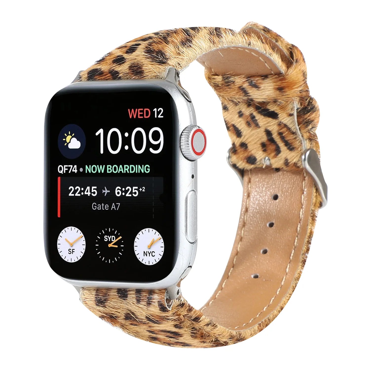 Leopard Horse Hair Leather band For Apple Watch band 40mm 41mm 42mm 44mm 45mm 49mm Apple Watch band Series 4 5 6 7 8 9 SE Ultra