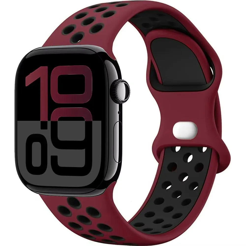 Silicone band for Apple Watch Series 11 10 46mm 42mm Sport band Apple Watch 9 8 7 6 5 SE 4 Ultra 3 2 49mm 45mm 44mm 40mm 41mm Band