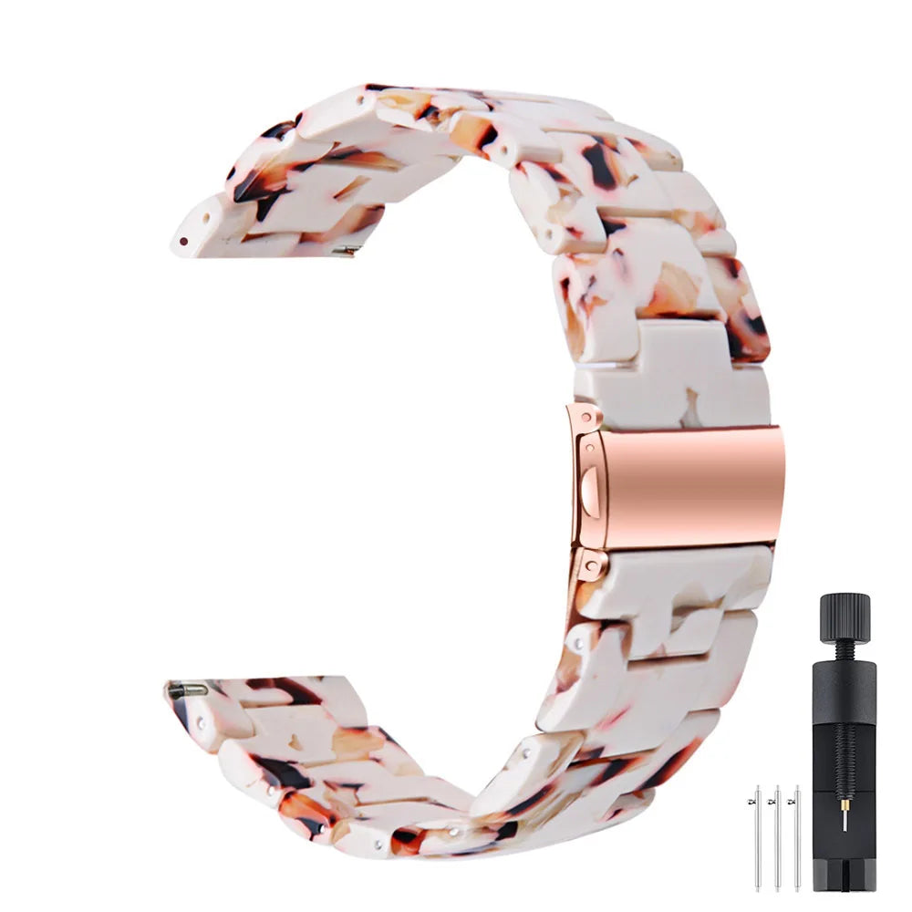 20mm Resin Band Loop For Samsung Galaxy Active 2 40 44mm Bracelet Strap Correa For Watch 3 41mm 4 5 6 7 Classic 42mm 46mm