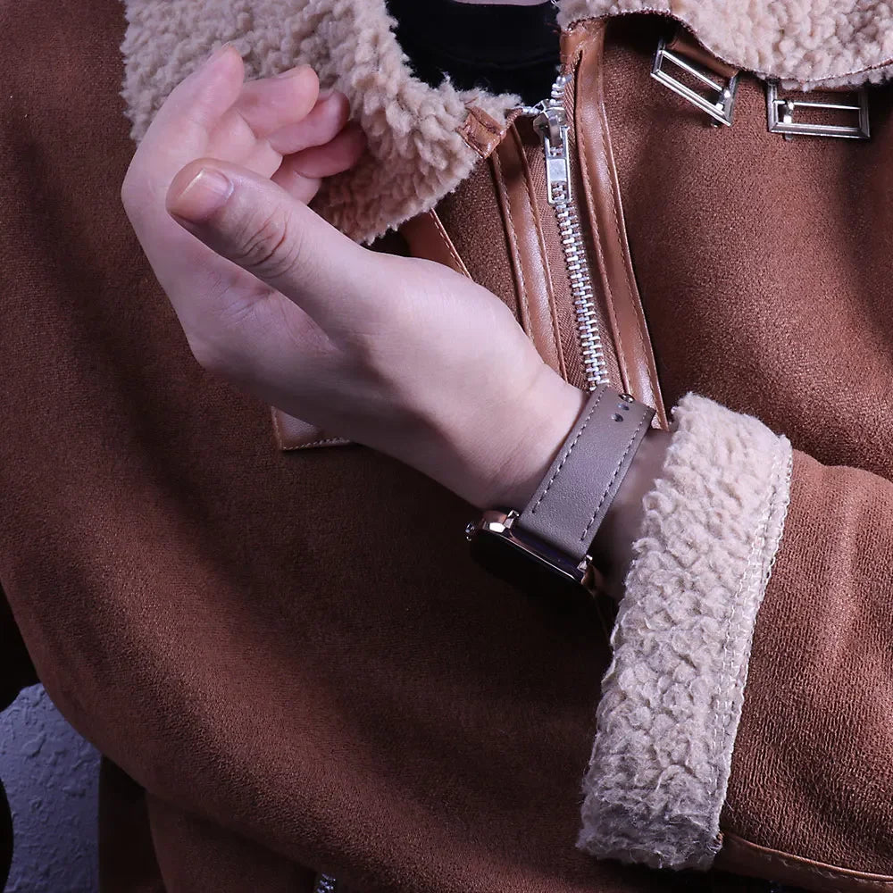 Leather band For Apple Watch band Ultra 49mm 46mm 44mm 40mm 38mm 42mm sport band Apple Watch Series 10 9 8 7 3 5 6 SE 41mm 45mm