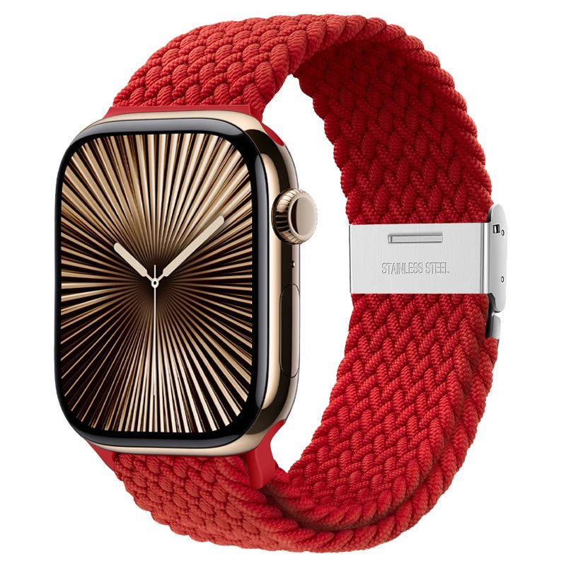 band For Apple Watch band 46mm 45mm 44mm 49mm 40mm 41mm 42mm Braided loop correa band Apple Watch Series 10 8 9 7 5 SE 6 4 Ultra