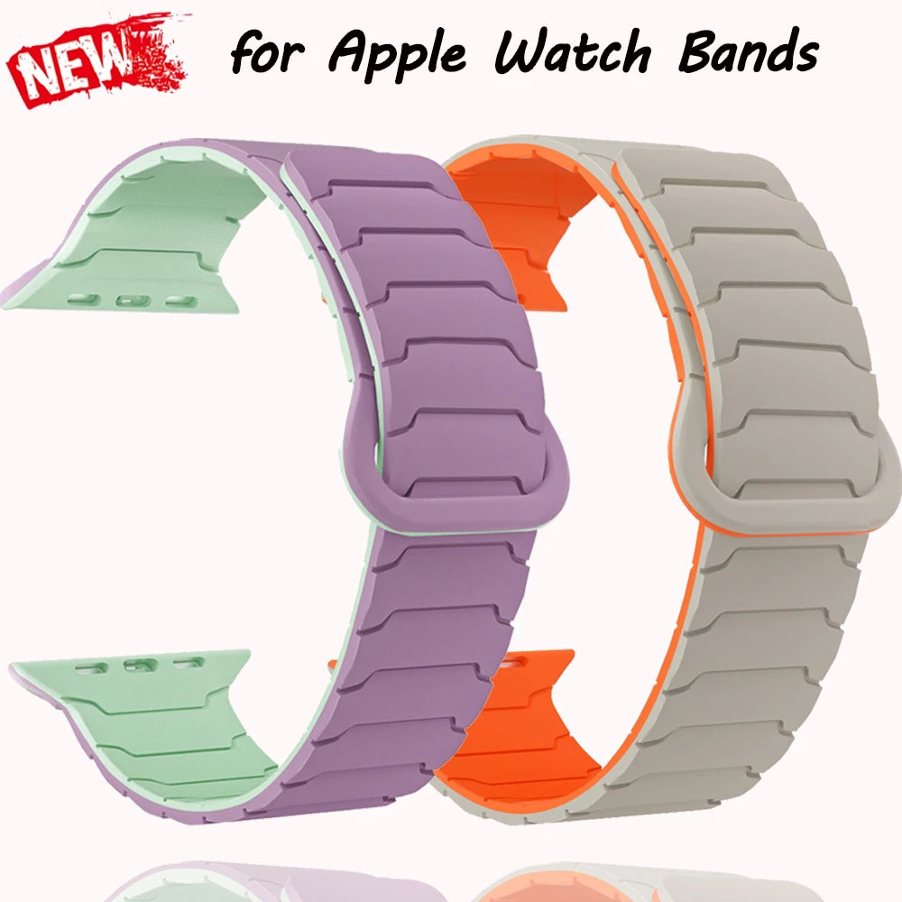 new band for Apple Watch band 49mm 44mm 40mm 45mm 41mm 38mm MagneSilicone band Apple Watch SE 11 10 9 8 7 6 5 4 3 SE Ultra 3 2 band