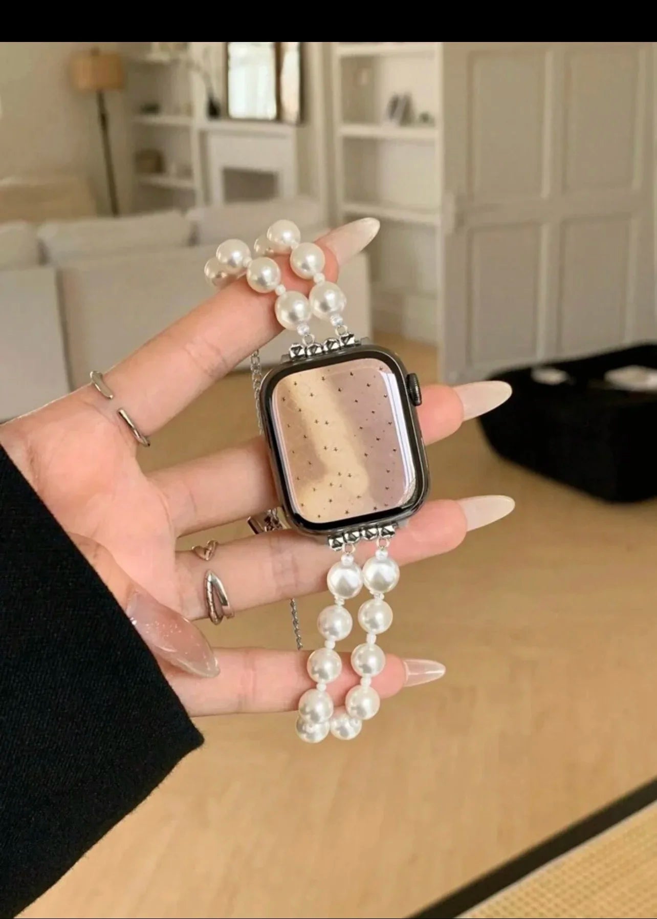 New Adjust Beads Link band For Apple Watch band For Women 38mm 40mm 41mm 42mm 44mm 45mm 46mm 49mm