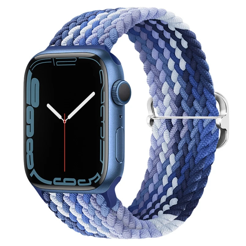 Braided Solo Loop band For Apple Watch band 40mm 44mm 45mm 41mm 38mm 42mm 49mm band correa Apple Watch Series Ultra 9 8 7 6 5 SE