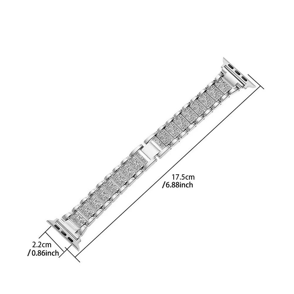 Bling band+Case for Apple Watch band 40mm 44mm 41mm 45mm 42mm 46mm Women Jewelry Diamond metal band Apple Watch SE 6 7 8 9 10