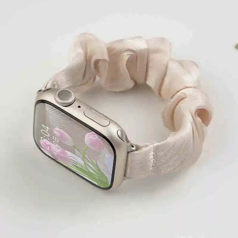 Scrunchie Compatible For Samsung Galaxy Fit 3 SM-R390,Cute Ice Silk Elastic for Samsung Galaxy Fit 3 Accessories