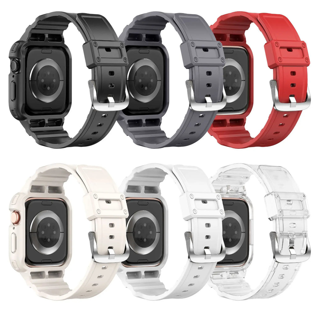 TPU Case + band For Apple Watch band 46mm 42mm 45mm 41mm 40mm 44mm Bumper band watch band for Apple Watch Series 10 9 8 7 6 SE 4