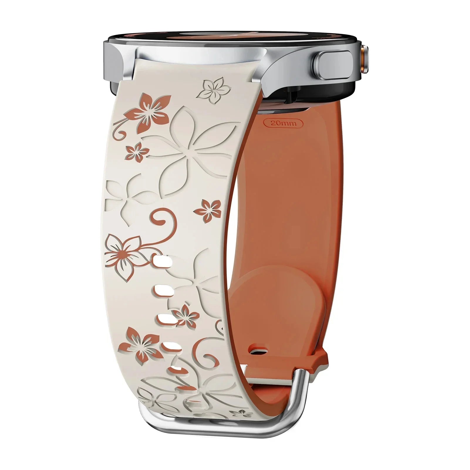 No Gaps Band for Samsung Galaxy Watch 7/5 Pro/4 6 Classic 40 44mm Engraved Silicone Sport Bracelet correa Galaxy Watch 7 Straps