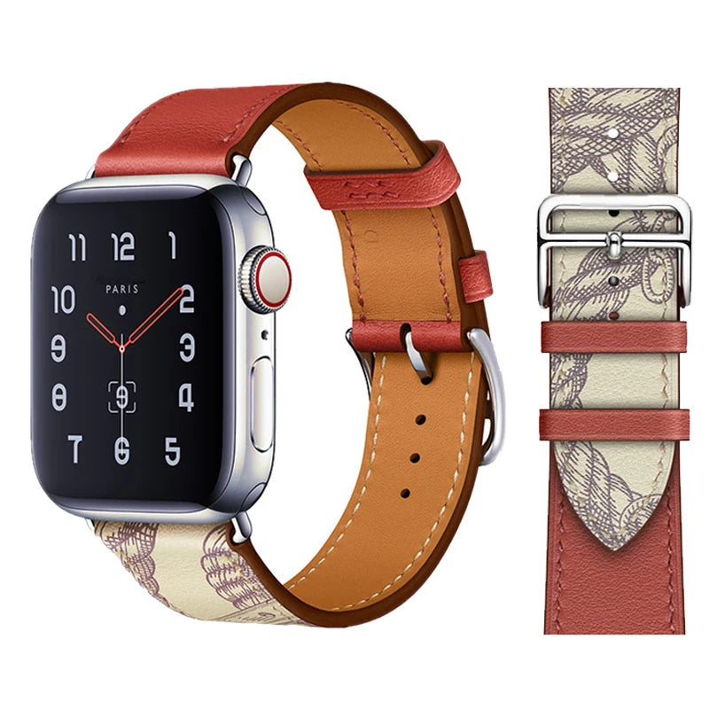 Leather watch band for Apple Watch 11 band 46mm 42mm 44mm 40mm 41mm 45mm 49mm 38mm band Apple Watch Series 10 Ultra3 9 8 7 6 5 SE 3