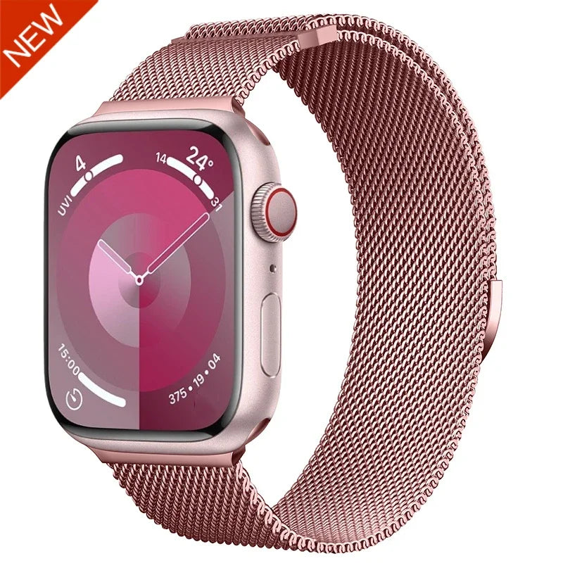 Magnetic Milanese band For Apple Watch 11 10 9 8 7 46mm 42mm 45mm 41mm Ultra 3 2 49mm band Apple Watch 6 5 4 SE3 44mm 40mm Band
