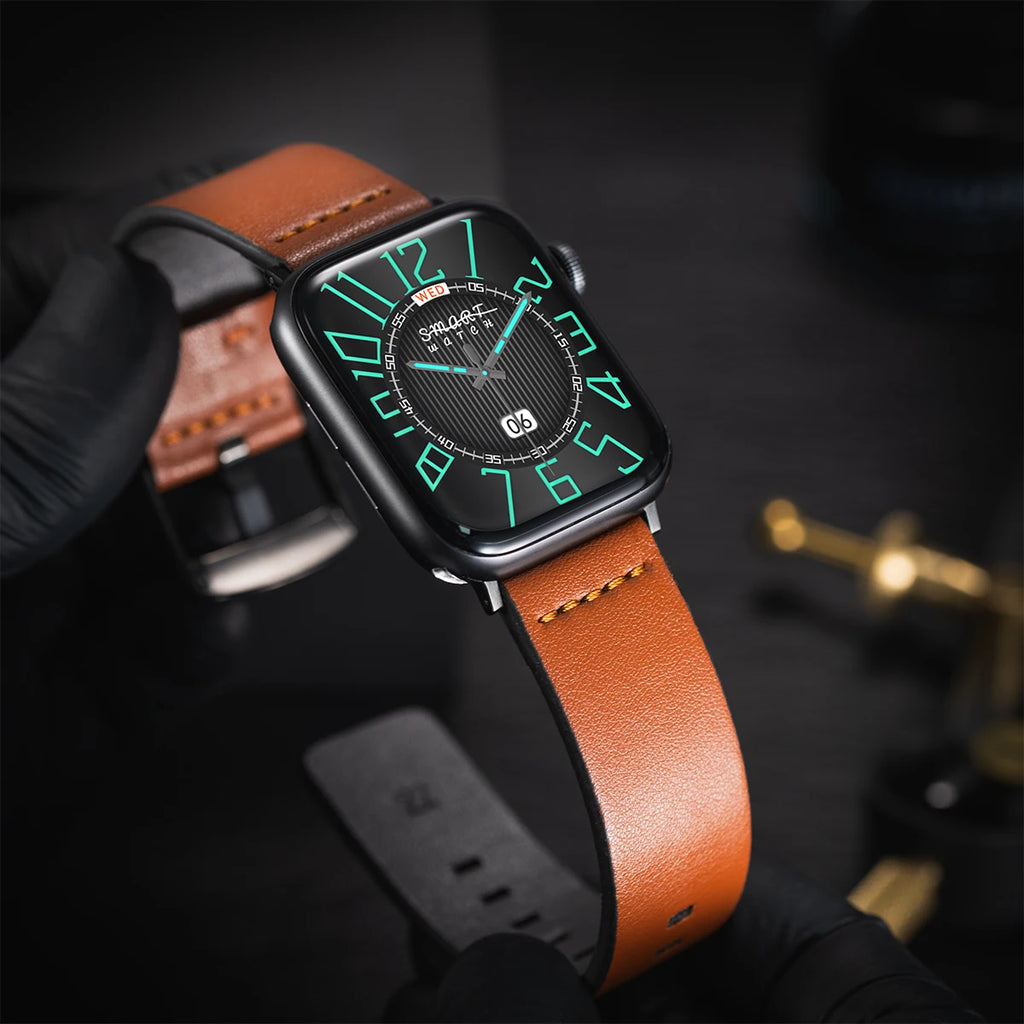 Leather band for Apple Watch Ultra 2 band 49mm S10 46mm 9 8 7 45mm 41mm High Quality band for Apple Watch Series 6 SE 5 4 44mm 40mm