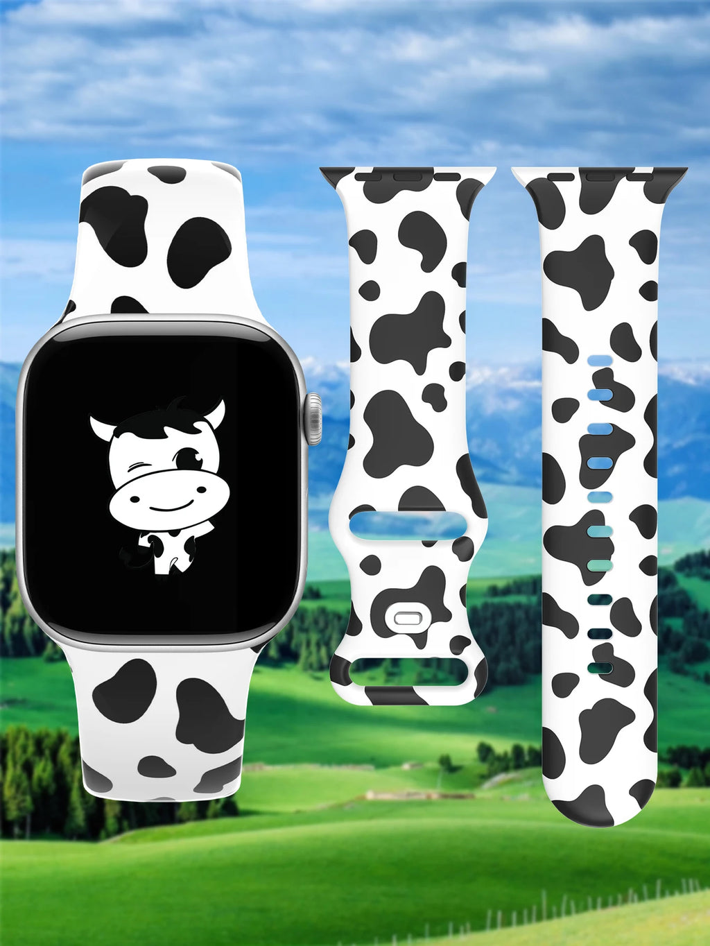 For Apple Watch 38mm 40mm 41mm 44mm 45mm Series 10 42mm 46mm 49mm Animal print silicone watchband for Apple Watch Series 10 9 8 7 6 5 4 3 2