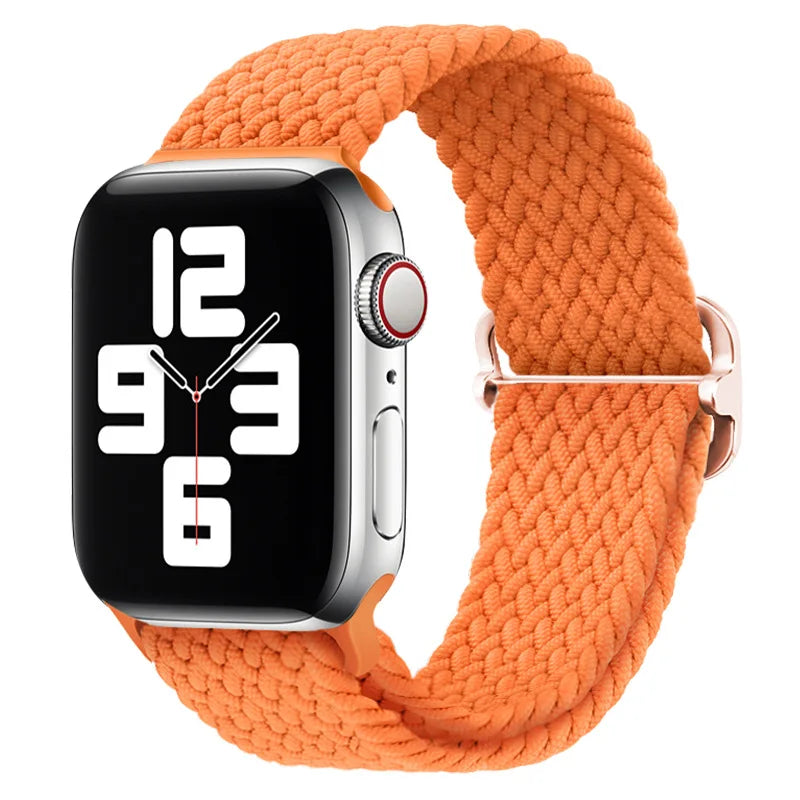 Braided Solo Loop band For Apple Watch band 40mm 44mm 45mm 41mm 38mm 42mm 49mm band correa Apple Watch Series Ultra 9 8 7 6 5 SE