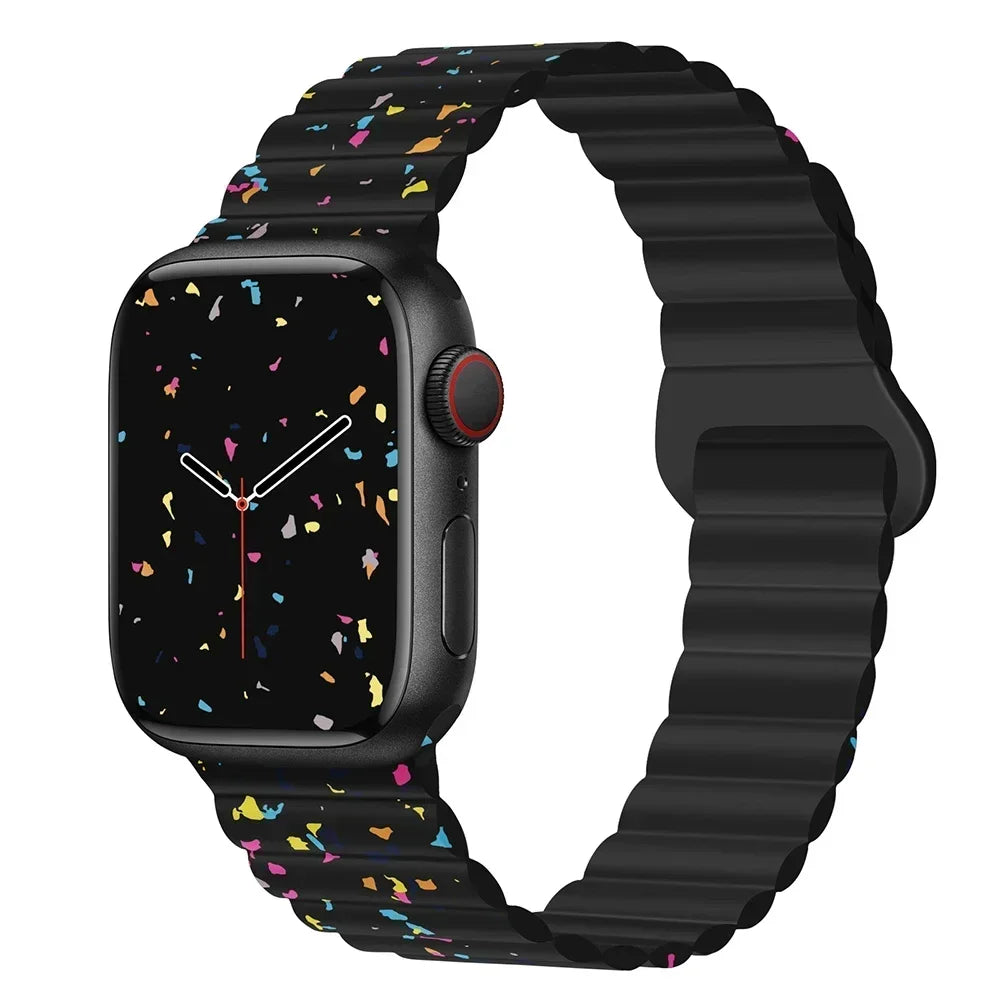 Magnetic band For Apple Watch band 45mm 38mm 49mm 40mm 42mm 41mm Silicone Sport band Apple Watch Series Ultra 10 9 6 5 7 8 SE 44mm