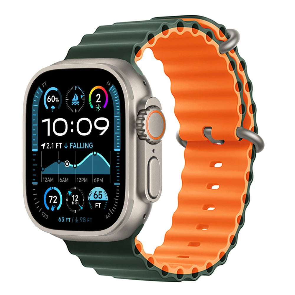 Ocean band for Apple Watch Ultra 3 2 band 49mm 46mm 44mm 40mm 45mm 41mm 42mm Correa band Apple Watch Series 11 10 9 SE 8 7 6 5 4