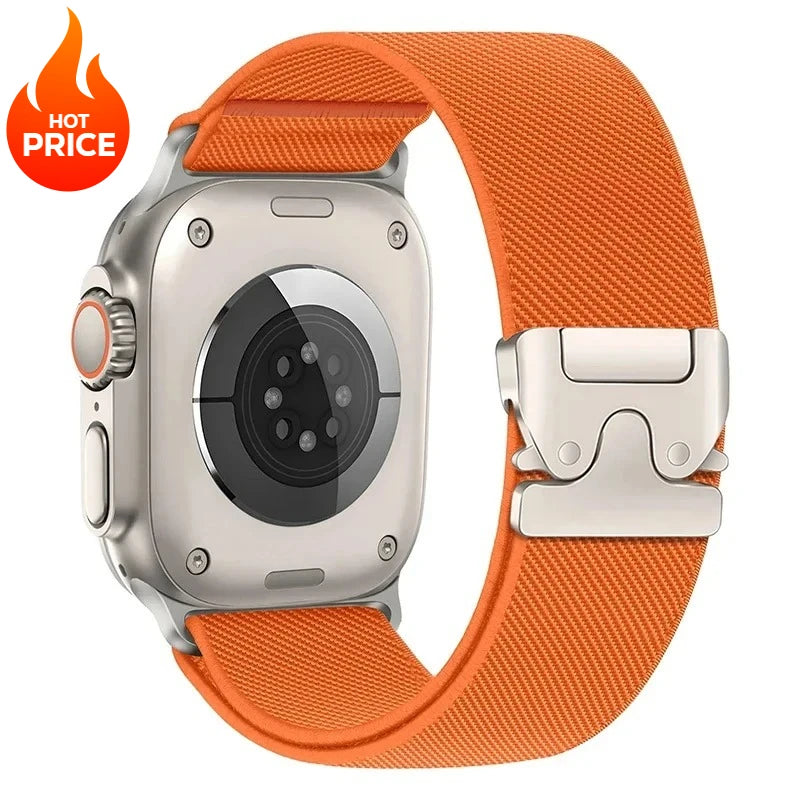 parachute buckle Nylon band for Apple Watch band Ultra 2 49mm 46mm 42mm 45mm 41mm 44mm Elastic band Apple Watch Series 10 9 8 7 6 SE