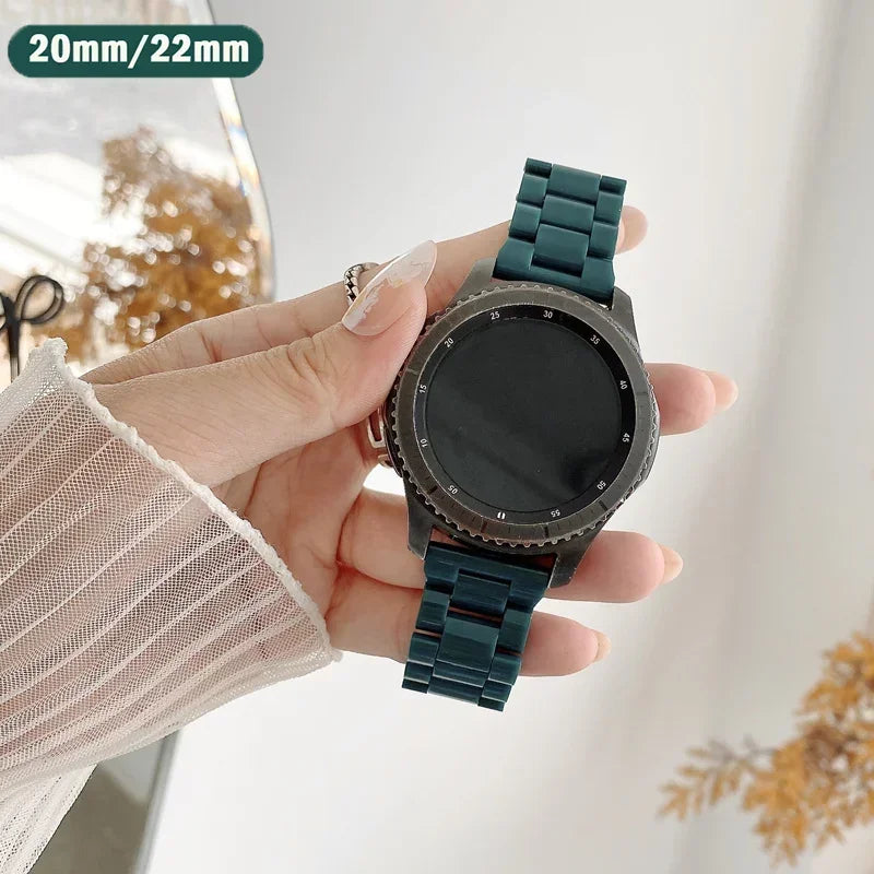 20mm/22mm Resin strap For Samsung Galaxy watch 7 6 5 pro/4-6 classic 46/42mm/Active 2 Bracelet smartwatch Amazfit Bip 6 5 Band