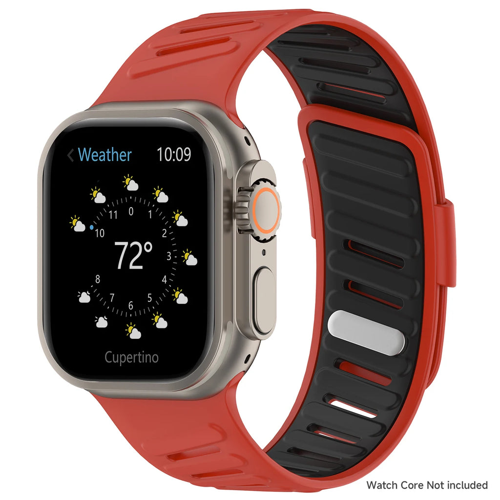 Silicone Sport band For Apple Watch Ultra 2 3 49mm band 42mm 44mm 45mm 46mm Slanted Buckle band for Apple Watch 11 10 9 8 7 6 5 4 SE 3