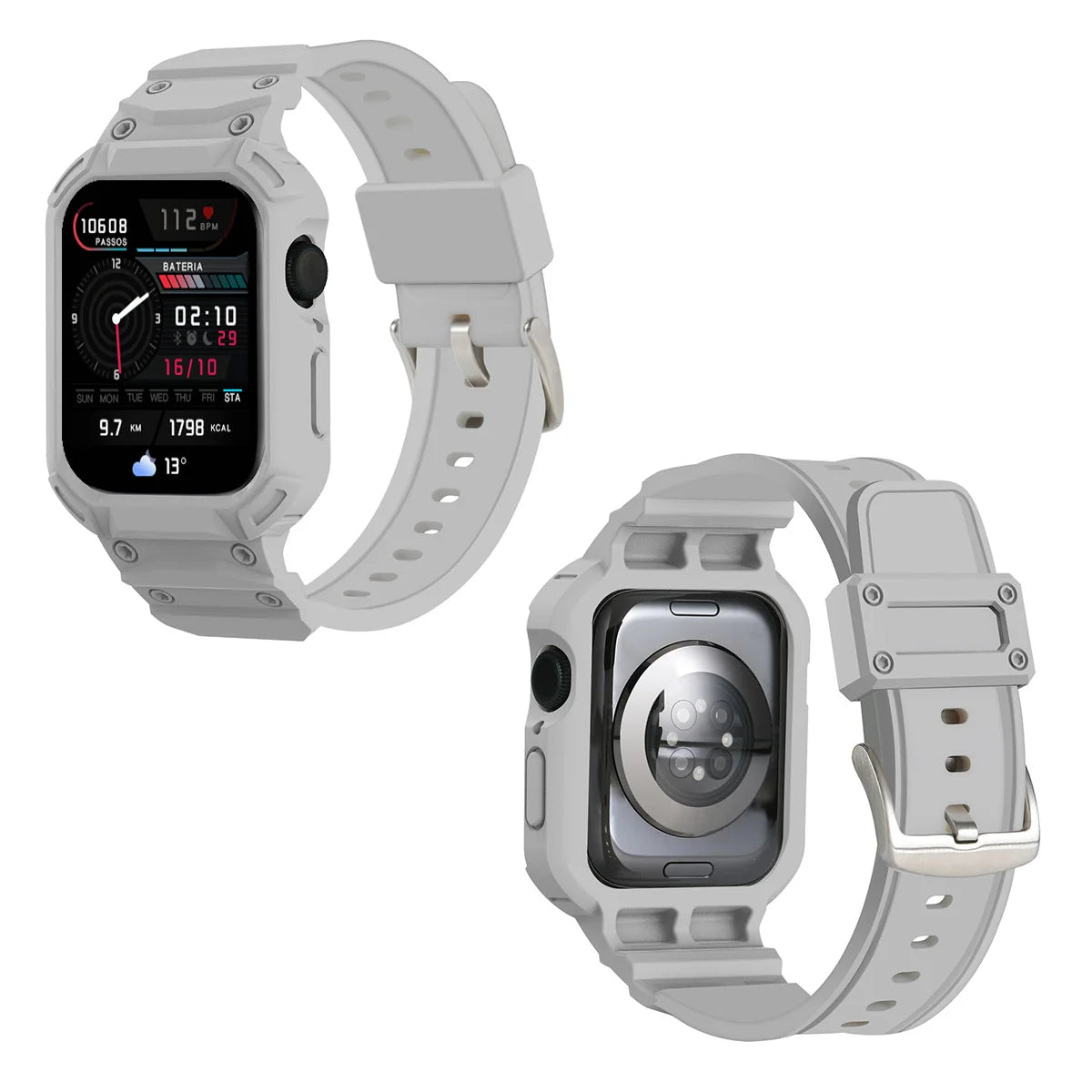 For Apple Watch Series 10 46mm 42mm Sport Protective Replacement Wristband Apple Watch Series 10 Retrofits band Case One piece